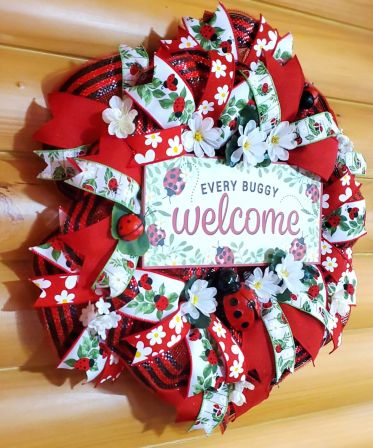 Every Buggy LadyBug Welcome Wreath #3